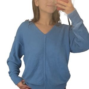 Aritzia ultra soft knit blue sweater